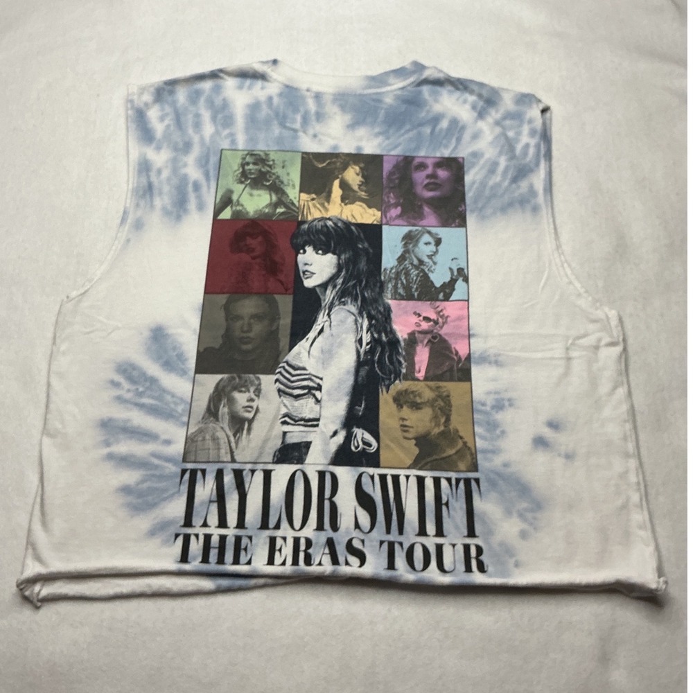 Taylor Swift The Eras Tour Blue Tie Dye Muscle Tank Top Size Medium